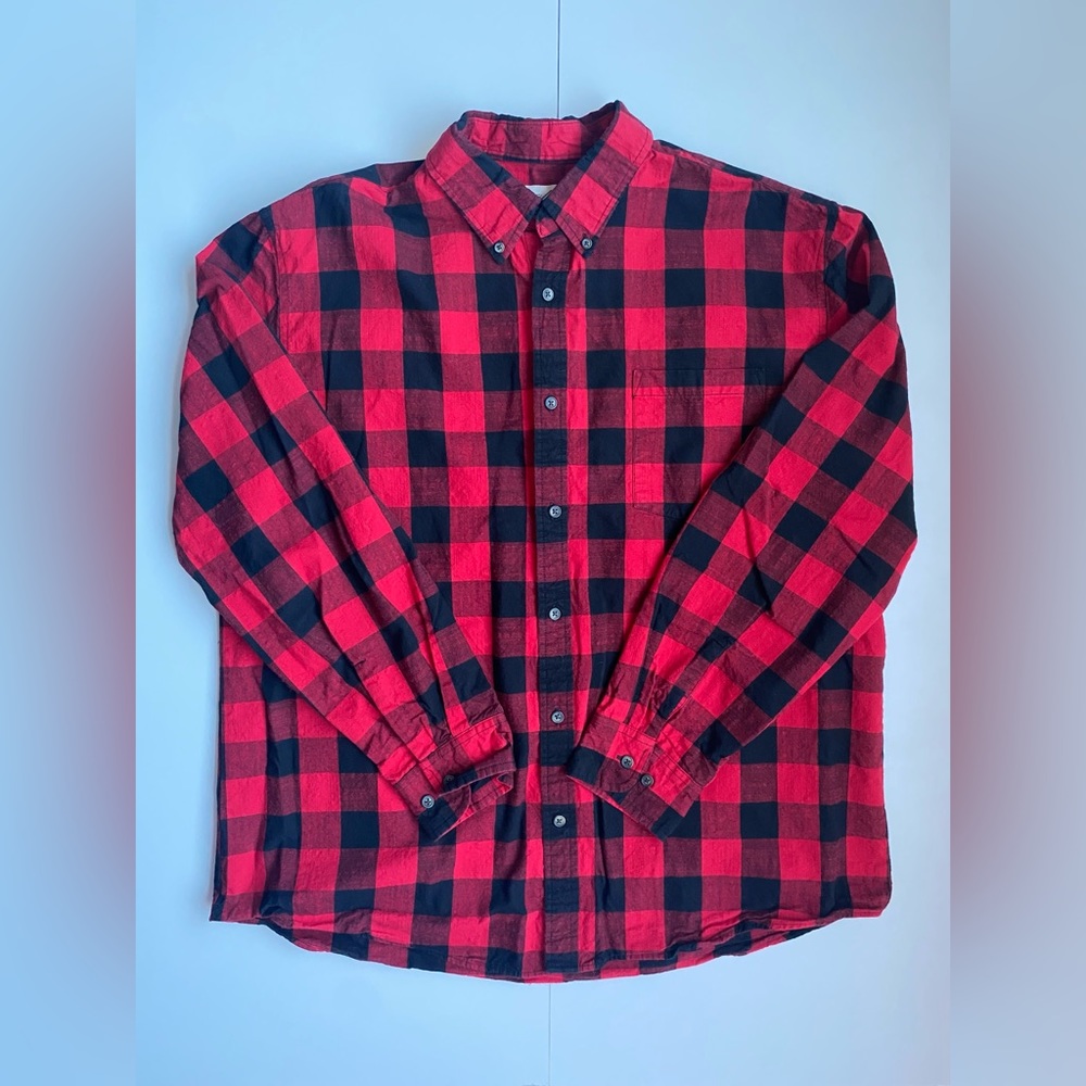 St. John’s Bay Men’s Red Flannel Shirt